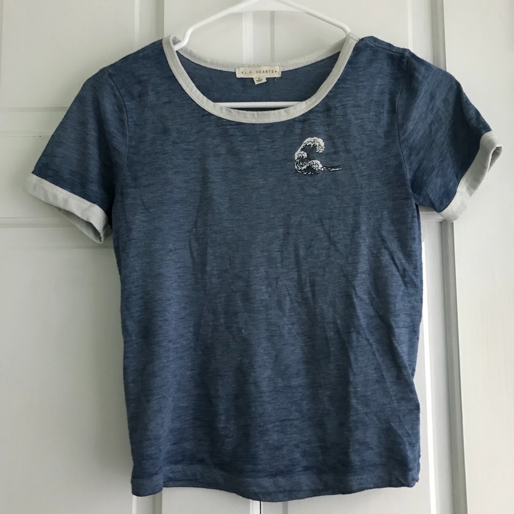 LA Hearts Blue Wave T-Shirt
